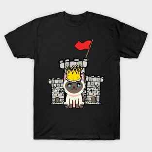 Cute siamese cat is king of the castle T-Shirt